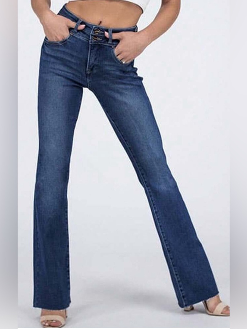 SHEIN Dark Blue Denim Jeans